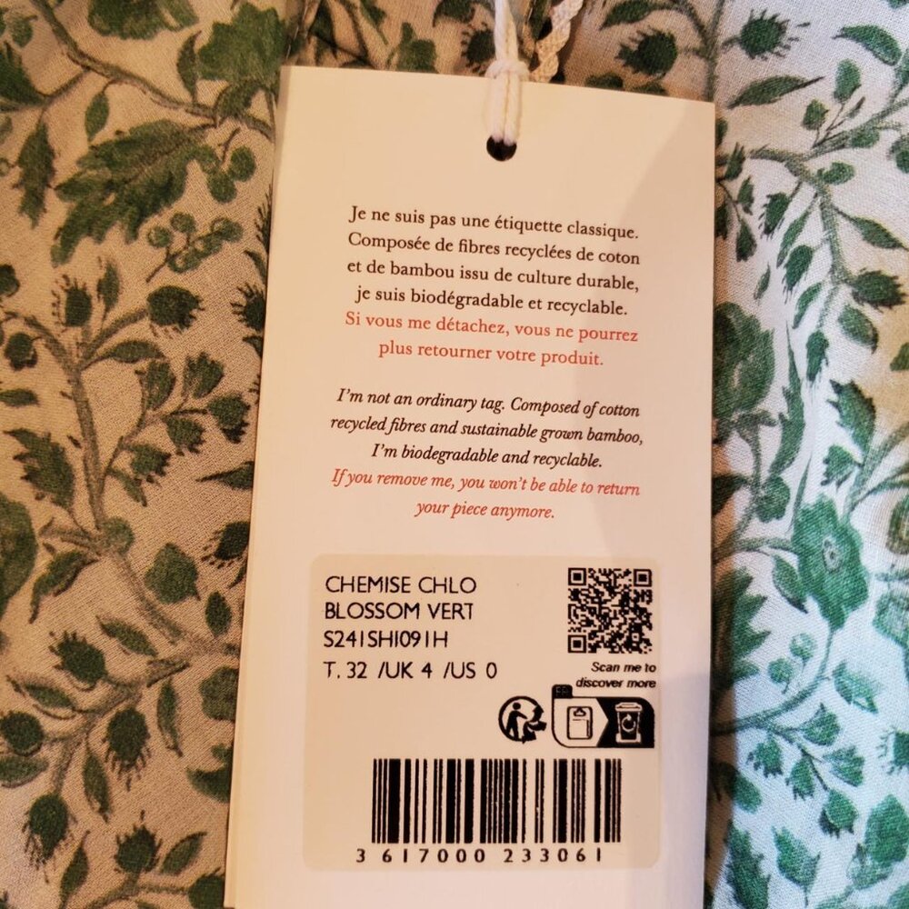 Sézane Sustainable Botanical Blouse Bundle with Tote - Picture 6 of 8